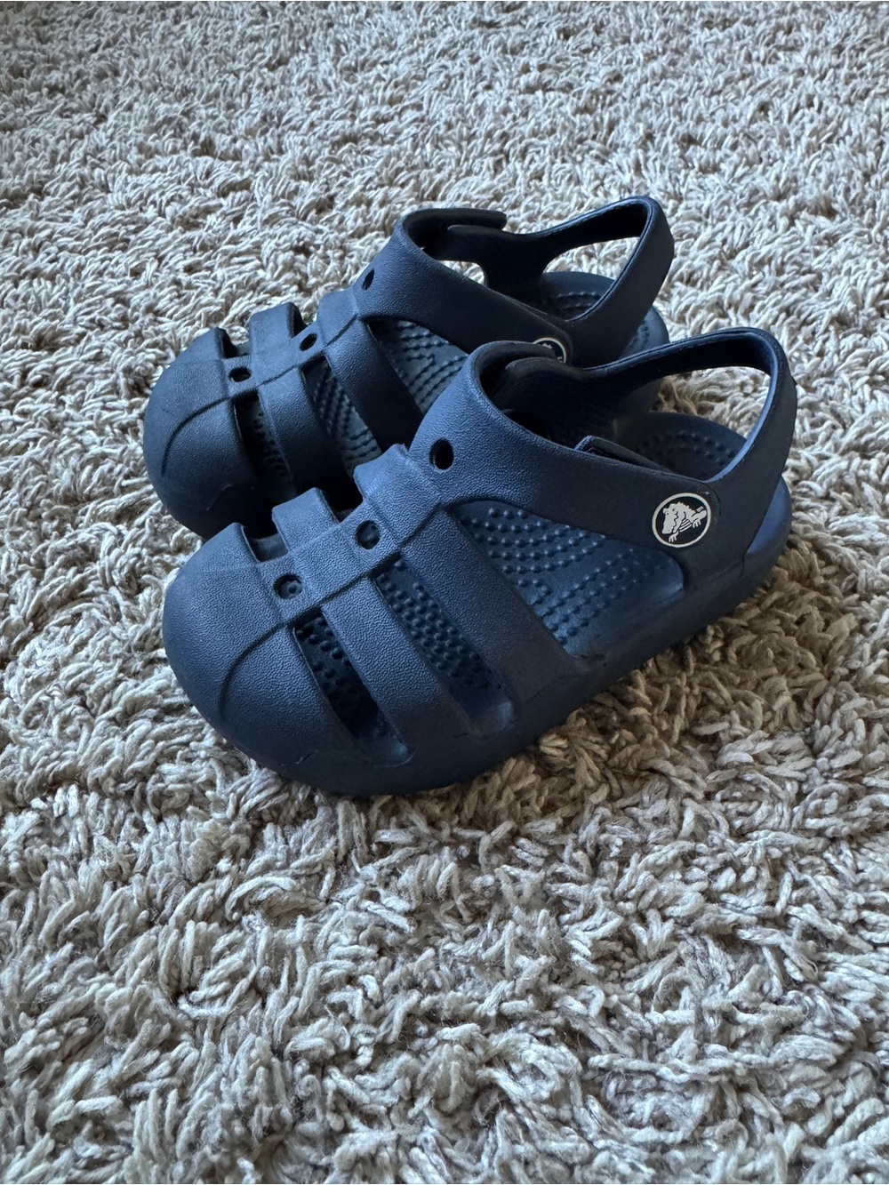 Toddler Navy Crocs 7C